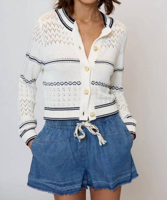 Central Park West - Emanuel Nautical Stripe Cardigan