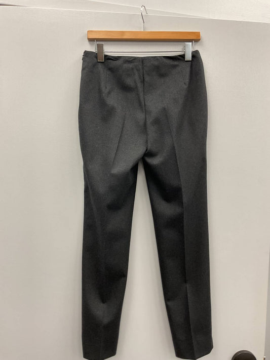 Katia Serafini - CHARCOAL FLAT FRONT SIDE ZIP WOOL PANT