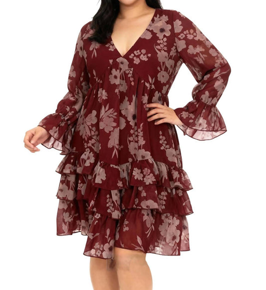 Mia - Joy Ruffle Floral Ruffle Dress