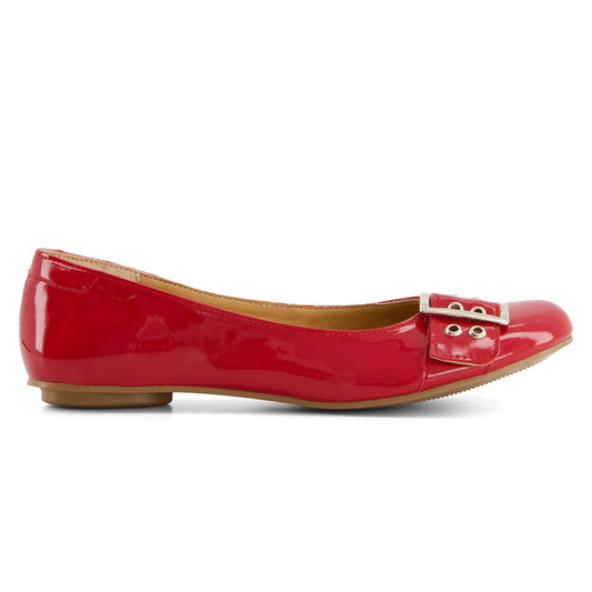 Andrea - Women's Wide Buckle Ballerinas