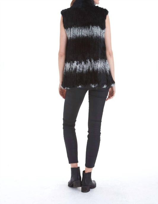 Love Token - Eliza Genuine Real Rabbit Fur Vest