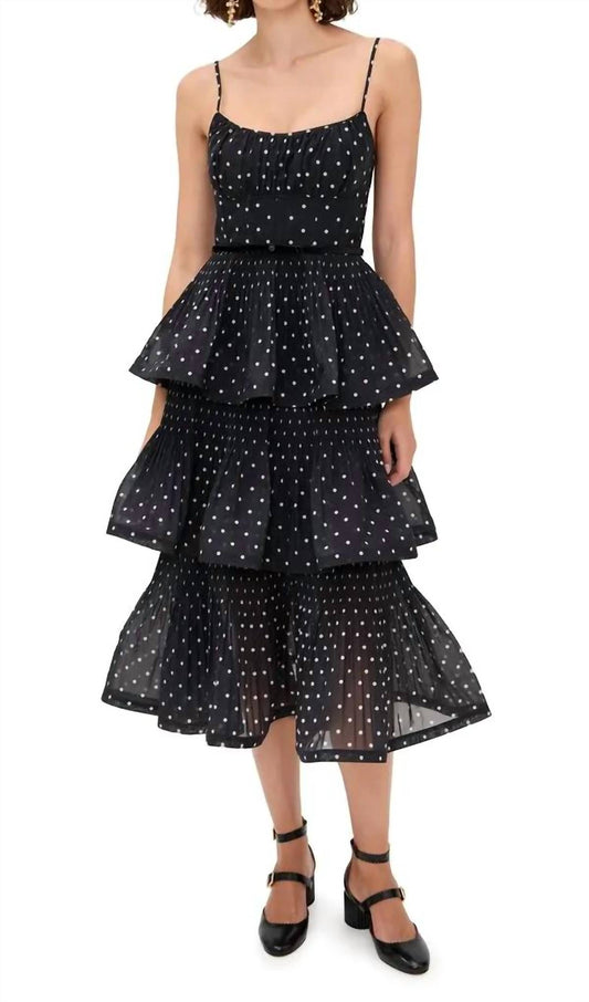 Zimmermann - Pleated Tiered Midi Dress