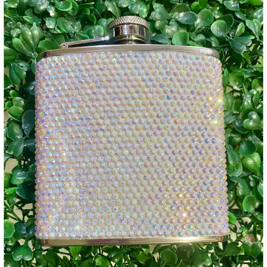 Nima Accessories - Rhinestone Bling 4 Oz Metal Flask