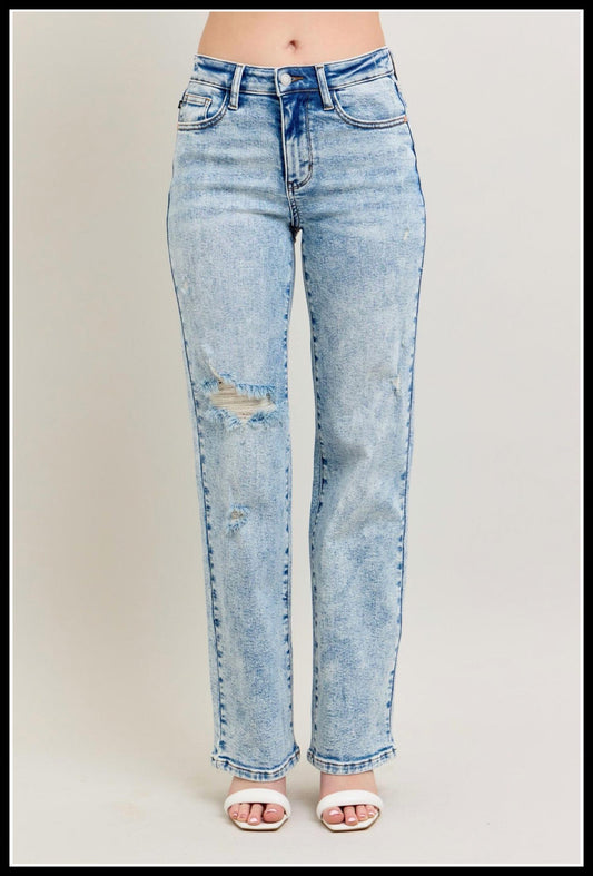 Judy Blue - Women's 90's Straight Denim Plus