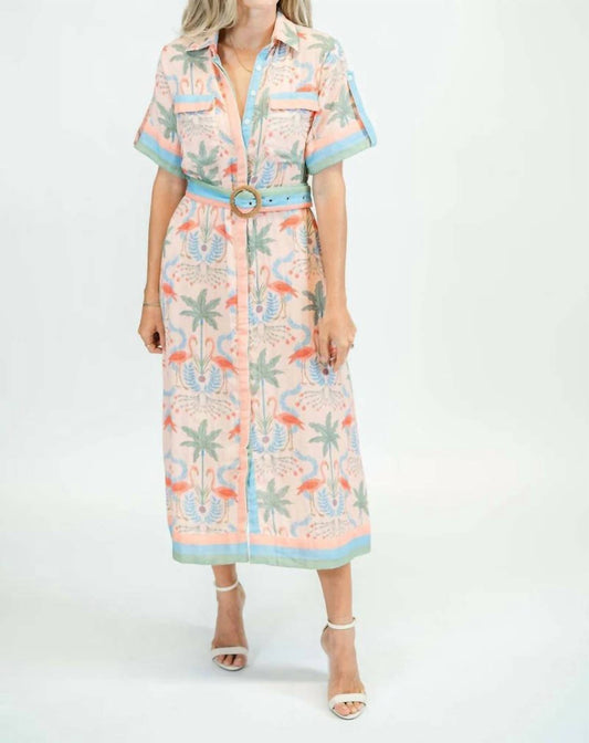Marigold - Penelope Linen Button-down Maxi Dress