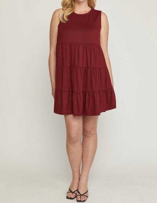 Entro - Ruffle Tiered Short Dress Plus