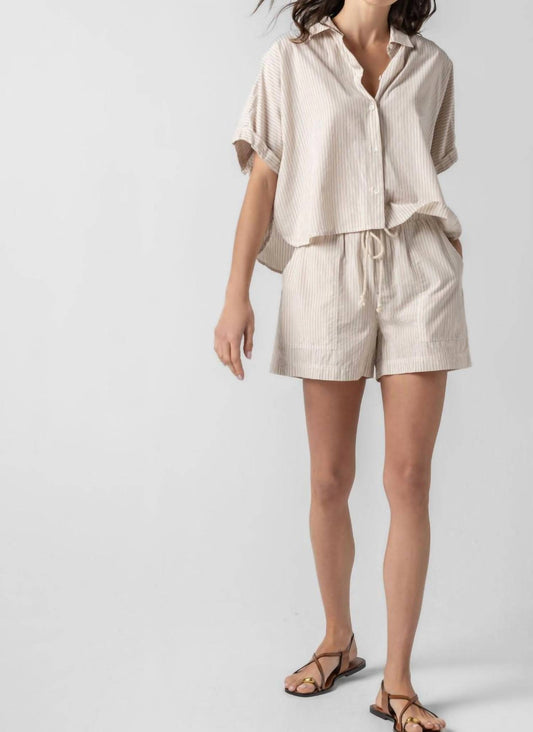 Lilla P - Striped Boxy Button Down