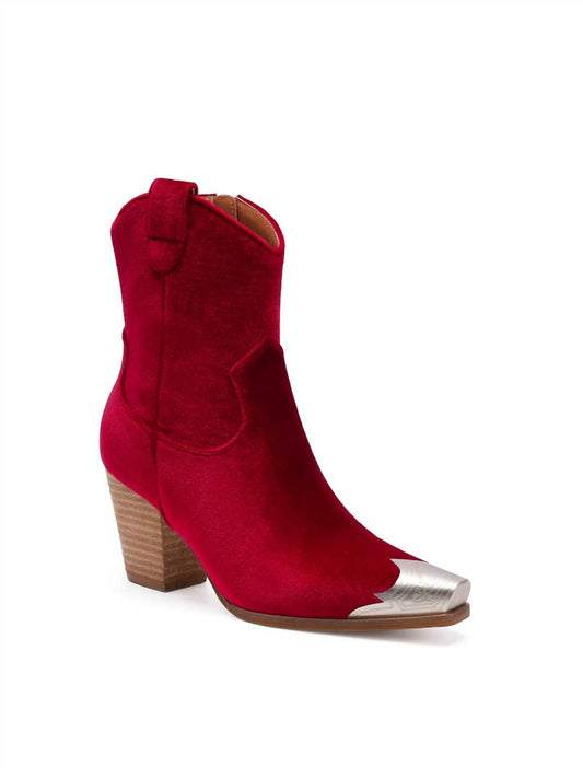Beast Fashion - Women's Dakota Velvet Western Booties