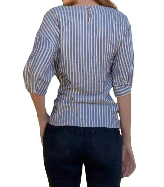 Yang Top Front Tie Blouse