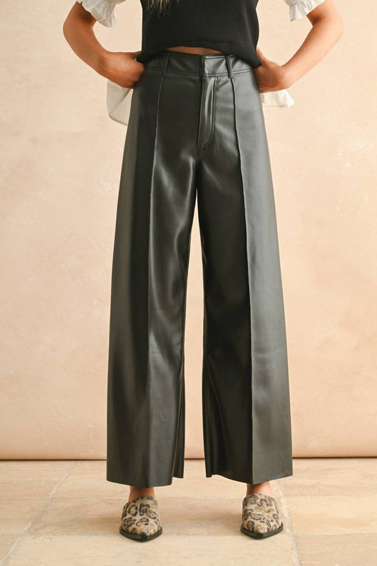 Miou Muse - Madison Faux Leather Trouser