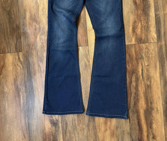 Kancan - Women's Button Fly Stretch Denim Bootcut Jeans