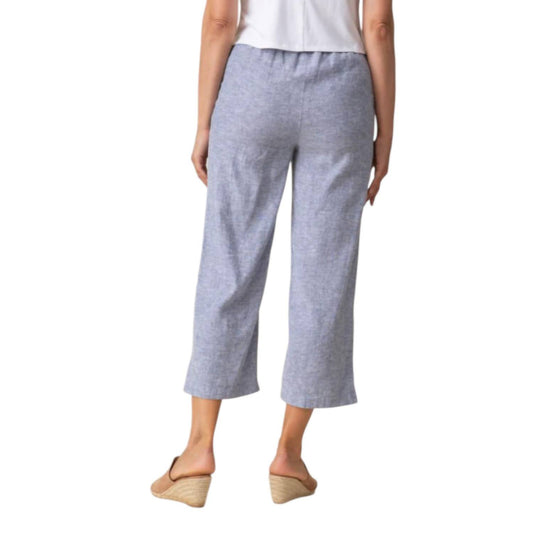 Habitat - Pleat Button Linen Capri