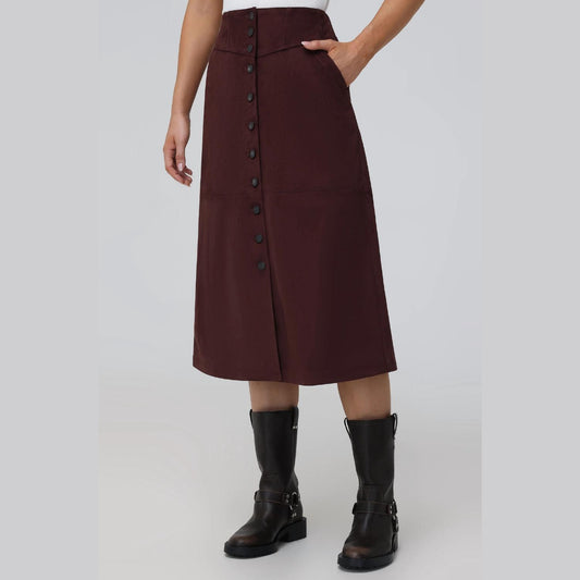 Frye - Faux Suede Midi Skirt