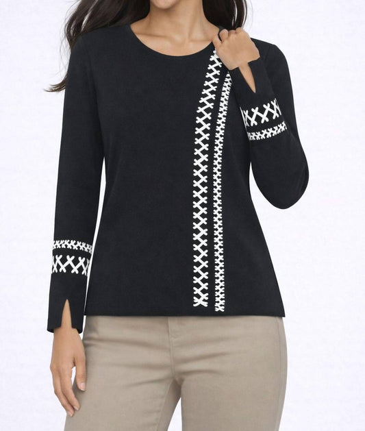 J'Envie/Eli - Criss Cross Tunic Top