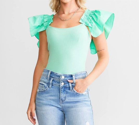 Le Lis - Audrey Ruffled Bodysuit Top
