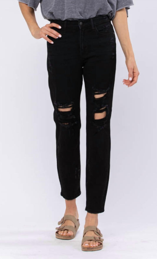Judy Blue - High Waist Destroyed Boyfriend Jeans