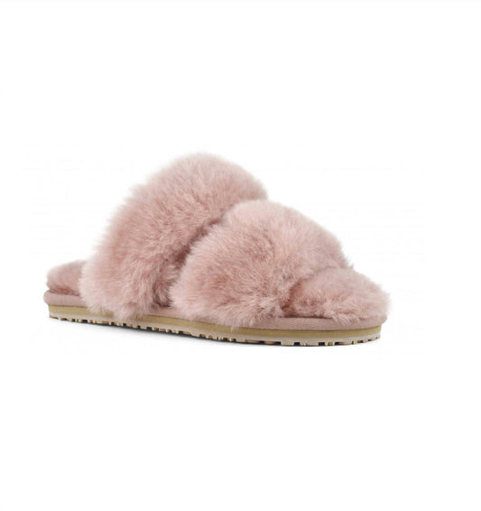 Mou - Women's Two Stripes Sheepskin Slippers