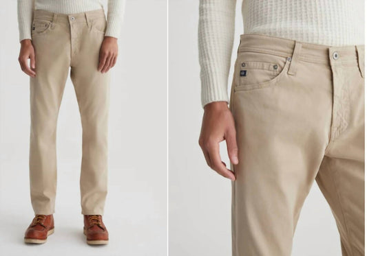 Ag Jeans - Sueded Everett Silm straight 34 in seam - beige - clothing - jeans