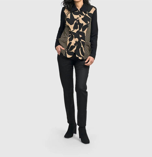 Alembika - Mixed Print Blazer - black - blazers - clothing