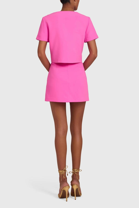 Amanda Uprichard - Benton Top - clothing - pink - polyester