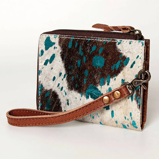 American Darling - Women's Hair On Hide Wristlet - bags - black - clutches