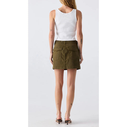Amo - Easy Slouch Skirt - clothing - cotton - blend - green