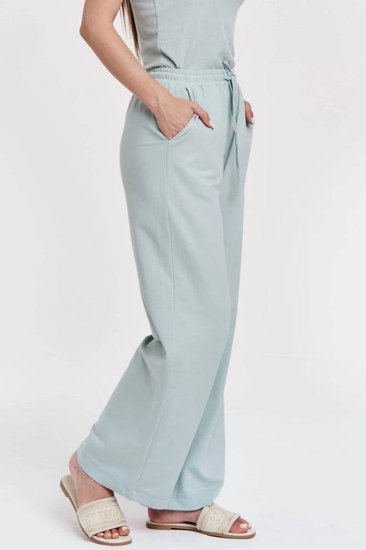 Another Love - Zahara Relaxed Leg Pants - blue - clothing - cotton - blend