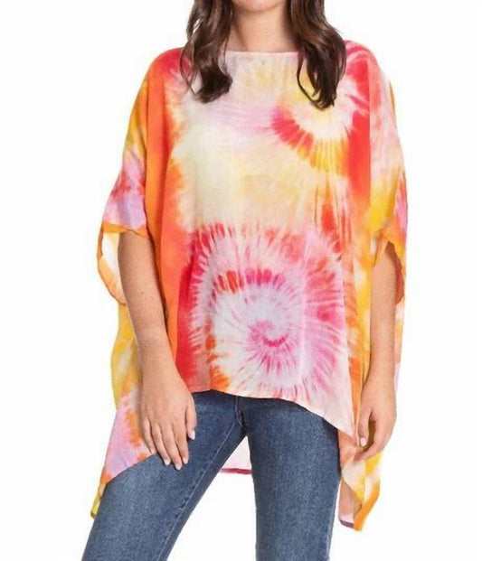 Apny - Short Kaftan Top - blouses - clothing - orange