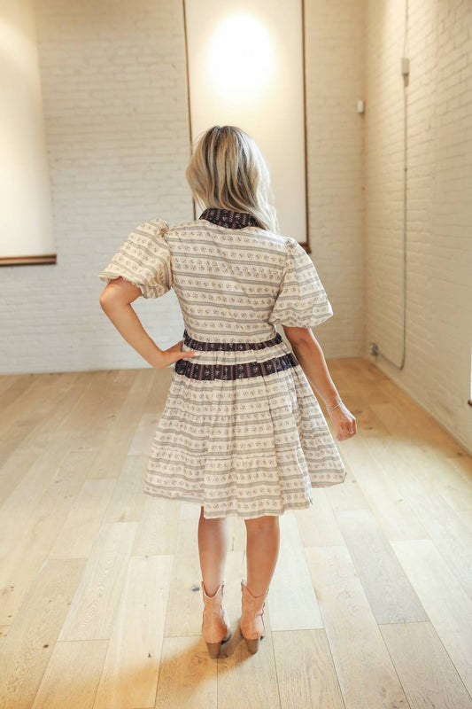 Aureum - Collared Blossom Mini Dress - clothing - collection:Graddresses(Auto) - collection:vacationdresses(Auto)