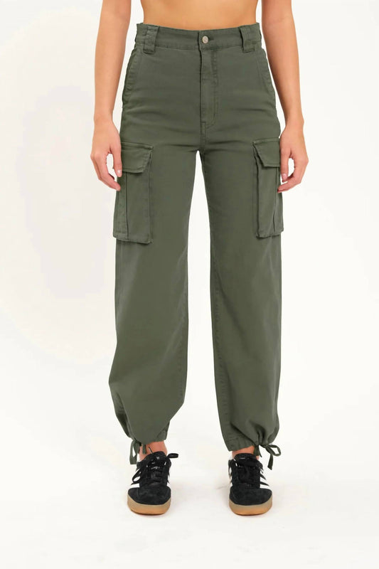 Daze - Cadet Cargo High Rise Cinch Hem Pants