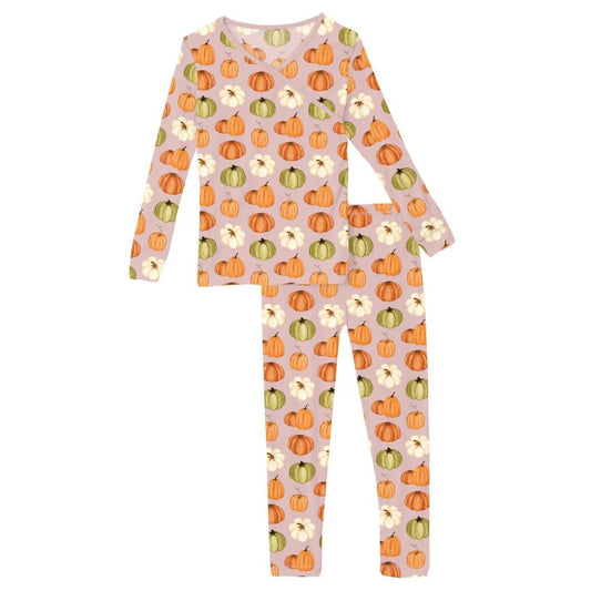 Kickee - Kids' Logo Sleeve Kimono Pajama set