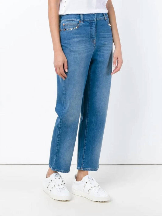 Valentino - 5 Pockets Denim Rockstud Jeans