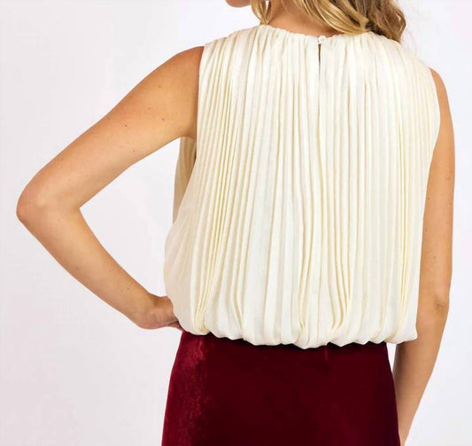 Sage The Label - Amour Pleated Bubble Hem Top