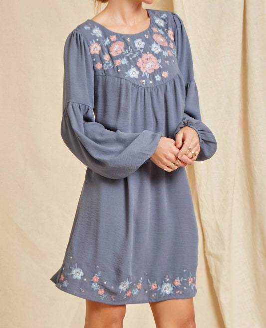 Andree By Unit - Floral Embroidered Babydoll Dress