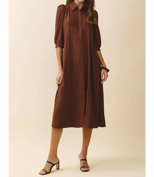 Tcec - Pintuck Midi Dress