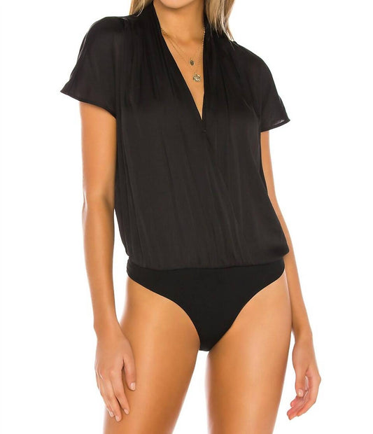 Paige - Dijon Surplice Short Sleeves Bodysuit