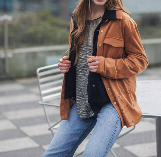 Papillon - Desert Bloom Suede Button-up Shirt