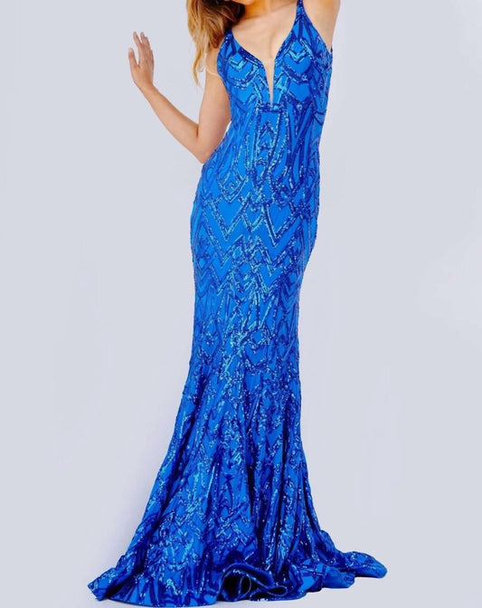 Jovani - Sequin Scoop Back Prom Dress