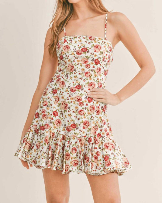 Mable - Floral Print Mini Dress