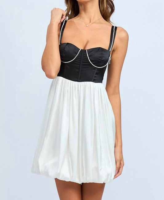 Golden - Maude Color Block Corset Dress