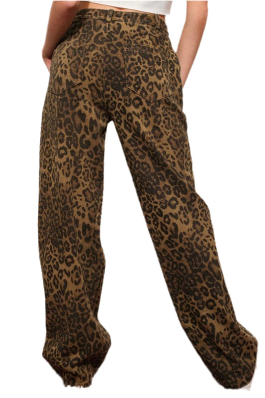 Pretty Garbage - Leopard Print Jeans