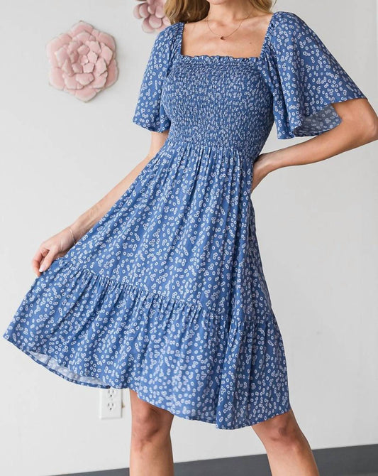 Heyson - Smocked Ditsy Floral Dress
