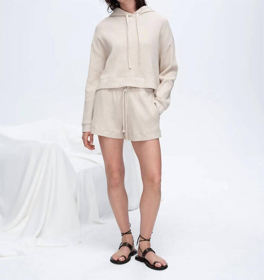 Atm - Women's Slub Jersey Waffle Boxy Hoodie