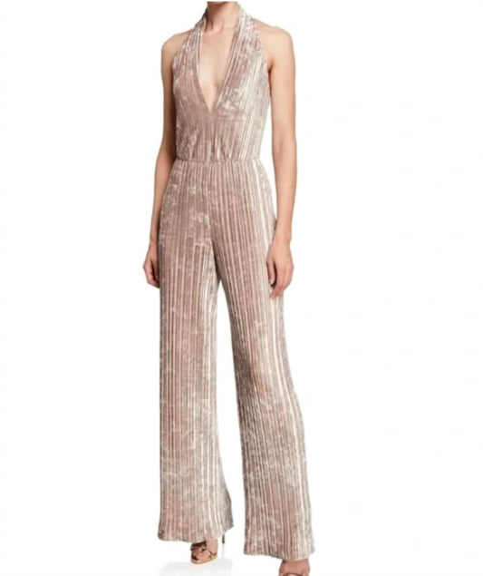 Crushed Velvet Denley Jumpsuit