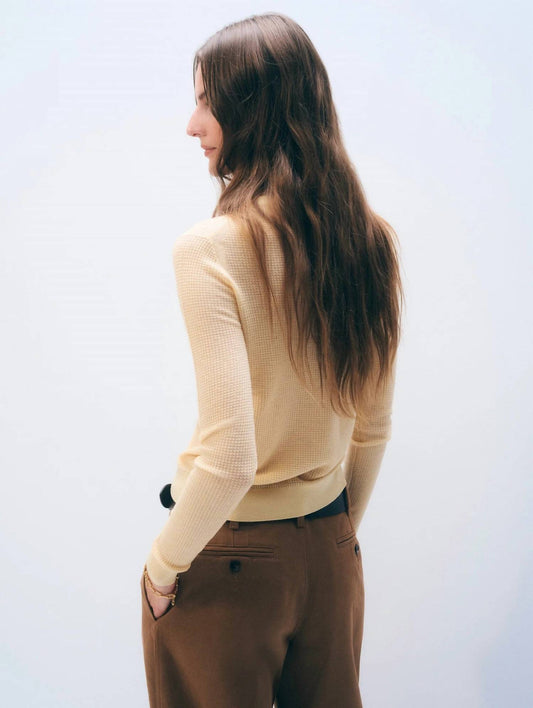 White + Warren - Superfine Cashmere Blend Waffle Crewneck Sweater