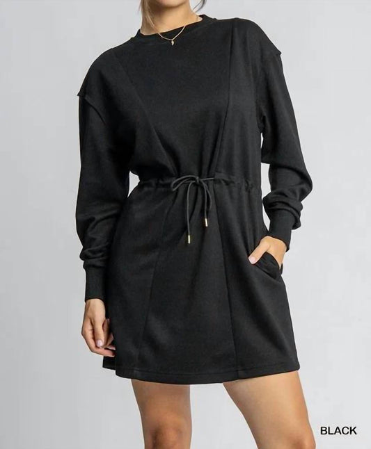 Umgee - Buttery Soft Knit Drawstring Dress