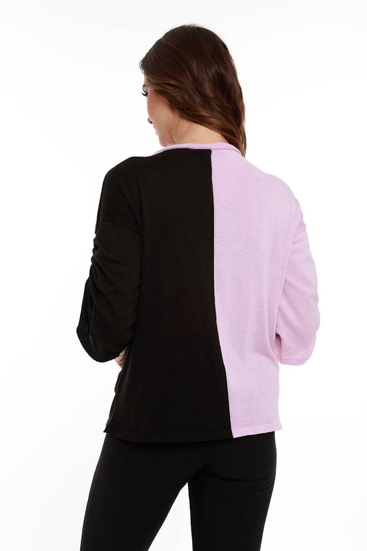 Two Tone Gathered Sleeve Top