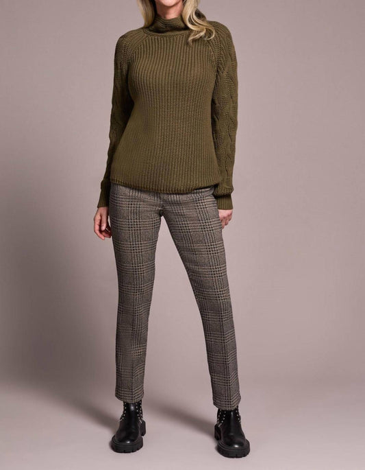 Tribal - Cable Knit Mock Neck Sweater