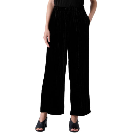 Eileen Fisher - Crushed Velvet Wide Ankle Pants