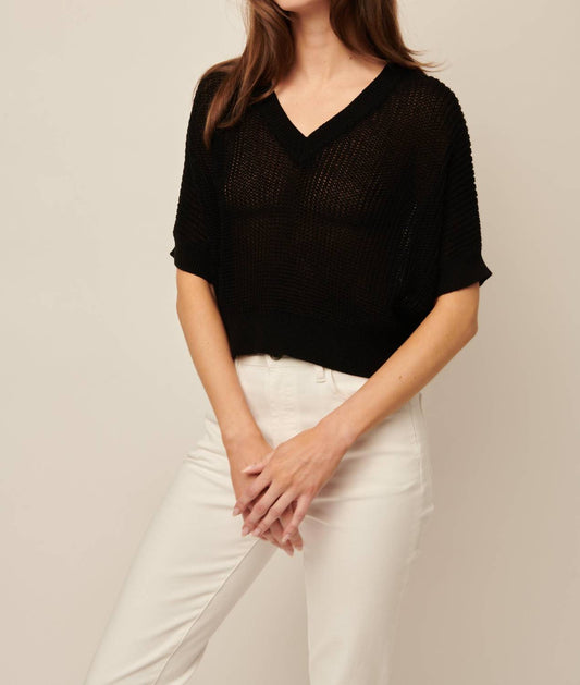 Line - Piper Short Sleeve Knit V-Neck Pullover